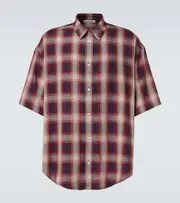 [Acne Studios] Acne Studios Checked oversized shirt UK 14,5 red
