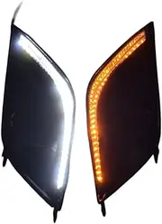 LED DRL Daytime Running Lights Daylight Fog Head Lamp Compatible With Nissan Almera Latio Sunny Versa 2014 2015 2016 2017 2018(B-White)