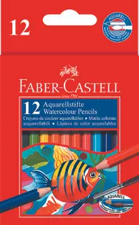 在飛比找誠品線上優惠-FABER-CASTELL水彩色鉛筆/ 短型/ 12色