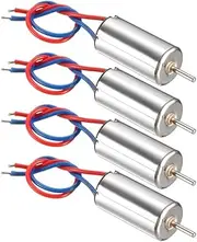 uxcell 4PCS DC 3V 40000RPM Coreless Micro Motor 612 6x12mm for Airplane Model RC Toys