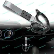 Car Accs JDM Devil Broken Heart TSURIKAWA BK Crystal Ring SL Nylon Grip Strap X1