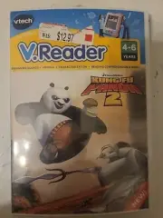 Kung Fu Panda 2~Vtech VReader Childrens Learning Game 4-6yrs Sounds Vowels Readi