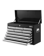 [Giantz] 10-Drawer Tool Box Chest Cabinet Garage Storage Toolbox Black&Silver