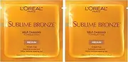 L'Oreal Paris Skincare Sublime Bronze Sunless Tanning Towelettes, Fast-Drying, Streak-Free Self-Tanner, Suitable for all Skin Types, 6 Each (Pack of 2)