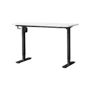 Oikiture Electric Standing Desk Single Motor 120cm White Tabletop