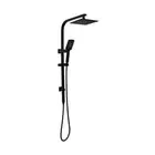 8 Inch Steel Shower Head 3 Modes Handheld Sprayer Brass Diverter Black