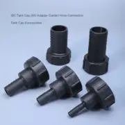 IBC Tank Adapter Inlet S60X6 Thread to 1/2"- 2" inch Hose black Pipe Connector