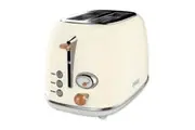 Philex 6 Setting 240V 2 Slice Retro Electric Defrost Reheat Bread Toaster White