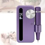 Rechargeable Nail Polish Machine,High Speed Exfoliation,35000Tpm,LCD Display,Reverse Buttons,Compact Housing,Replaceable Grinding Head,Easy To Use,For Beginners/Professionals,Purple