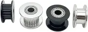 2GT 20 Teeth Synchronous Wheel Idler Pulley with Bearing for GT2 Timing Belt Width 6/10mm Black Bore 3/4/5/6/8mm 20 Teeth (NO.523)(Bore 8mm Smooth)