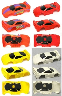 4 1990 TYCO Ferrari F-40 Slot Car BODY Test Shots NO TRIM PAINT Never Released !