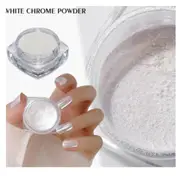 Nail Art Crystal Shiny Dust White Chrome Powder Matte Pigment Pearl Nails
