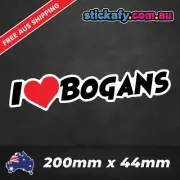 I Love Bogans Sticker Vinyl Car Decal Cheap Funny 4x4 4WD Sport Aussie Heart
