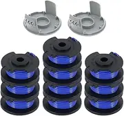0.065" Line String Trimmer Autofeed Replacement Spool Compatible with Ryobi One+ AC14RL3A 18V,24V,40V Cordless Trimmers,12 Pack (10 Replacement Spool, 2 Trimmer Cap)