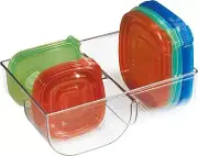 iDesign Linus Lid Organizer Kitchen Pantry Storage Clear holds 26 sm 12 lg lids