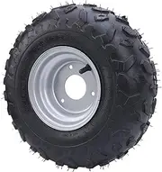 6 Inch Wheels Rim Tire, 145/70-6 145x70-6 Tire 3 Bolts Go Kart Tyre Racing Tire Rubber Wheels Rims for ATV UTV Quad Off Road Cart, Drift Trike, 4 Wheelers