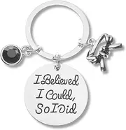 Sportybella Martial Arts Keychain - I Believed I Could So I Did Belt Keychain - Martial Arts Gift