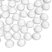 Glass Beads,20pcs Flat Glass Gemstone Clear 0.22lbs Glass Marbles