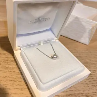 日本銀座總店購入 MIKIMOTO珍珠項鍊/ 18K白金 /7mm珍珠
