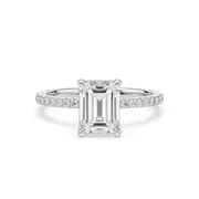 Celebration 18ct White Gold Emerald & Round Cut 2.30 Carat tw of Certified Lab Grown Diamonds Ring