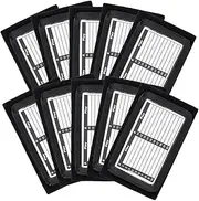 Youth Wrist Coach (10 Pack)- Triple Windows Playbook QB Wristband - Great for Football Plays, Baseball Calls All Sports (Black)