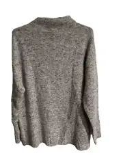 WellWorn Brand Womens Sweater Gray Sz MedRecycled Polyester Wool Blend NWT Cozy