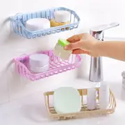 15PC Plastic Sink Shelf Double Suction Cup Sponge Drain Rack Multifunction Storage Racks(Beige)