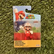 Super Mario Fire Mario Action Figure 2.5" - World of Nintendo - Super Mario Bros