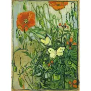 Vincent Van Gogh Butterflies And Poppies Extra Large Art Poster