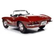 1962 Chevrolet Corvette Convertible Honduras Maroon Metallic Diecast Model 1/...