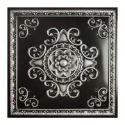 Wall 3D Panel Decorative Faux Tin Ceiling Tile PL08 Traditional silver 10pcs