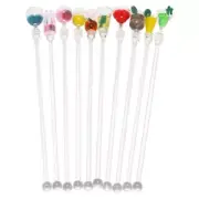 10Pcs Cocktail Stirrer Drink Mixing Stick Set Acrylic Cocktail Mixer2564