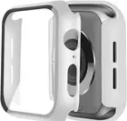 ONMROAD White Hard Case Compatible with Apple Watch Case with Screen Protector