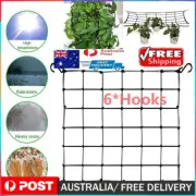 5 Sizes Elastic Trellis Net w/Hooks Plant Support Netting for Grow Tent