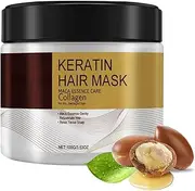 Collagen Hair Mask Essence for Dry Damaged Hair - Deep Repair Conditioning Argan Oil for All Hair Types 3.53 Fl Oz