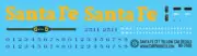 HO Scale - Santa Fe CF7 Yellow Cab Scheme Decals