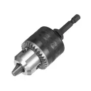 Drill Chucks, 3/8-24UNF Threaded 0.6-6.5mm Capacity with Chuck Key Hex Shank
