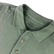 NEW Cabela's Men's 100% Cotton Custom Fit S/S Polo Shirt Olive Green • Medium