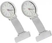[TOVINANNA] 2Pcs Nurse Clip Watches Fob Watch for Nurses Convenient Hanging Design for Easy Reading Minimalist Style for Healthcare Professionals