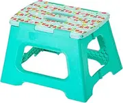 Vigar Kids Foldable 23cm Stool, Sea – Certified 150kg Capacity, Non-Slip Feet, Compact & Portable, 9" Boost for Safe, Independent Reach, Easy-Clean Design, Fun Colour