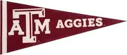 Texas A&M Mini Pennant - Size: 4" x 9" - Officially Licensed - 1 Pennant Per Pack