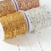 Sequin Cable Chain - Gold Silver Color Chains Diy Craft Jewelry Making 2meters