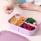 Food Container Shock-proof Microwave Safe Portable Bento Lunch Box Solid Color