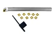 5/8"Ø x 7.9" OAL Boring Bar S10R SCLCR-3 with 10 CCMT 321 M3 Inserts G200