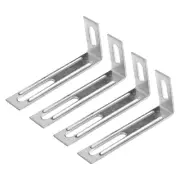 L-Shaped Angle Bracket Drawers Fixing Chairs 4Pcs L-shaped Silver Color