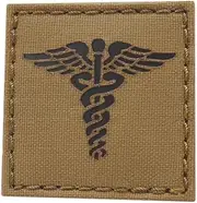 [Tactical Freaky] Coyote IR 2x2 Caduceus EMS Medic Paramedic EMT Nurse Doctor Tactical Fastener Patch