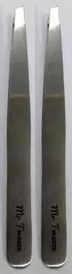 Mr Tweeze Original Stainless Steel Slant Tweezers (2 Pack), Compares TweezerGuru