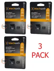 3 PACK Blackweb 128 GB microSDXC U3 Memory Card with Adapter (BWA21PHM002C)™