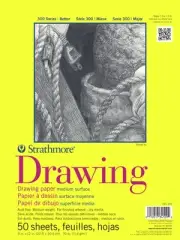 2 Pack Strathmore Drawing Paper Pad Tape Bound 9"X12"-70lb, 50 Sheets 62340109