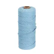 3mm x 109 Yard Elegant Blue Cotton Macrame Rope, 2 Strands Twisted Cotton Cord